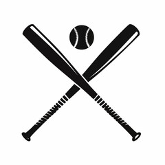 Baseball bat base ball black Cut Out Stock Images vector on white background.