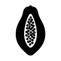 A papaya fruit silhouette vector style