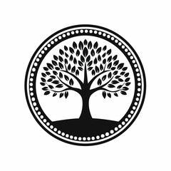 Obraz premium Tree Logo Or Symbol Nature Garden Ecology Environment Icon Vector isolated on white background.