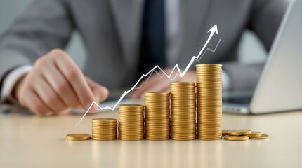 Investment growth strategy financial planning and wealth management business success and money savings tips