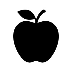 A apple fruit silhouette vector style