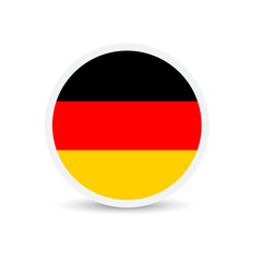 Round flag germany circle vector symbol template