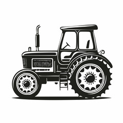 Old Tractor Vector Images. Vintage Tractor Vector Illustration
