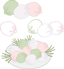 꿀떡01_한접시_송편_전통음식_명절