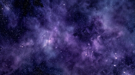 Naklejka premium a deep purple galaxy with stars and nebula
