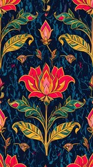 Floral pattern on dark background