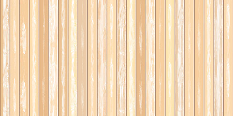 Wood plank wall, vertical slats, wood texture different tones, vector design