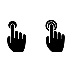 Touch Gesture Icon | Tap Motion Vector | Mobile Click Illustration