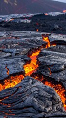 Flowing lava field