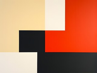 Fototapeta premium Series of illustrations : Geometric abstract composition, primary colors