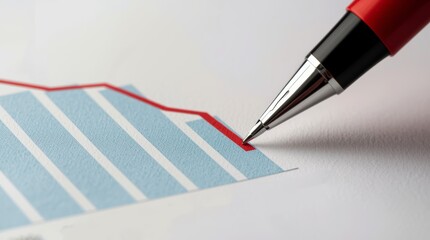 Stock market chart with financial graph and business data on paper.