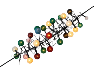 Christmas lights isolated realistic. Garland string. 