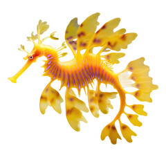 Colorful Leafy Sea Dragon Swimming Gracefully in the Underwater Environment of a Marine Ecosystem