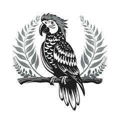 Parrot color vector illustrations Bundle for logos and Icon designs.