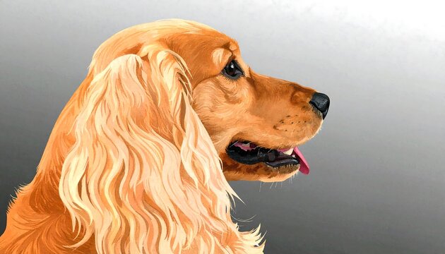 Profile of a golden Cocker Spaniel