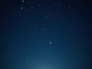 Obraz premium Tranquility and infinite possibilities represented by a serene starry night sky with glowing stars and calm blue background