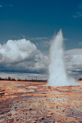 Impressive geysers in Iceland / Unique landscape