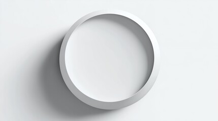 Clean empty white porcelain dinner plate, oval and round frames