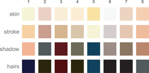 Vibrant People Palette Color Vector Bundle Set perfect for creative designs, illustrations, and digital projects.