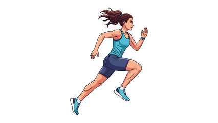 Dynamic Sprint: A determined runner in motion, showcasing dedication and the pursuit of peak athletic performance. 