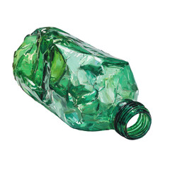 Crushed green plastic bottle (1)