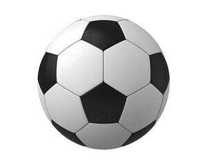 Fototapeta premium Classic black and white soccer ball isolated on white background
