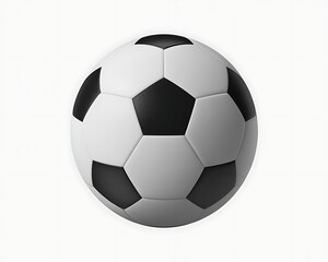 Fototapeta premium Classic black and white soccer ball isolated on white background