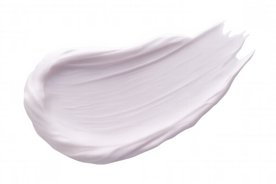 Soft pink cosmetic cream smear displaying silky texture, revealing smooth skincare product against transparent backdrop