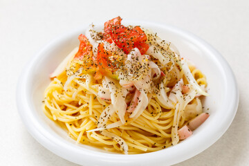 イカとトマトの冷製パスタ