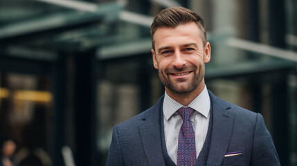 Fototapeta premium male insurance broker in suit 