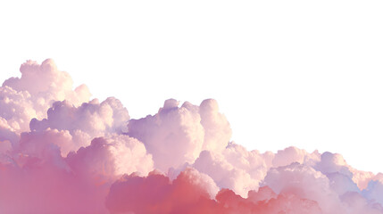 Pastel Clouds, isolated on transparent background