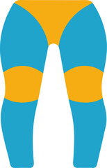 Knees colorful icon vector on white background