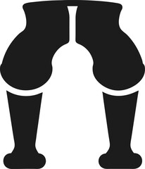 Knees silhouette icon vector on white background 