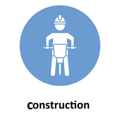 construction worker Vector Icon which can easily modify or edit