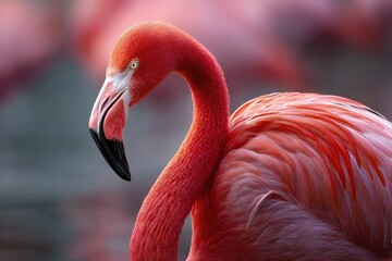 Obraz premium Flamingo German Flamingo family Phoenicopteridae