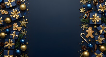 Fondo blanco de Navidad con bolas de Navidad y decoración - Representación 3D