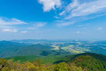 筑波山山頂（女体山）からの関東平野展望