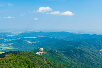 筑波山山頂（女体山）からの関東平野展望
