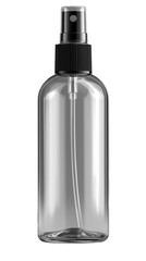 Blank Pump Bottle For Cosmetics Or Soap: Minimalist Packaging Design With Black Dispenser Cap On Isolated Background