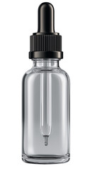 Blank Pump Bottle For Cosmetics Or Soap: Minimalist Packaging Design With Black Dispenser Cap On Isolated Background