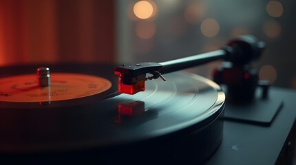 turntable playing vinyl record