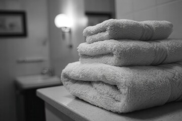 Bathroom towels are white