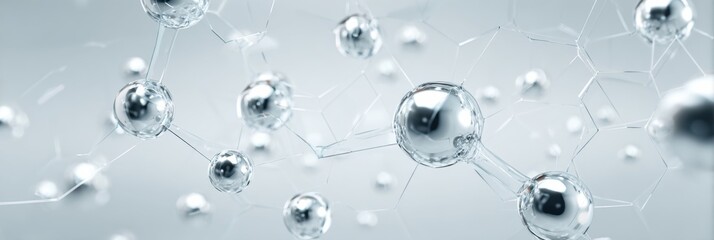 Molecular Structures Suspended in Space Depicting Scientific Exploration and Discovery