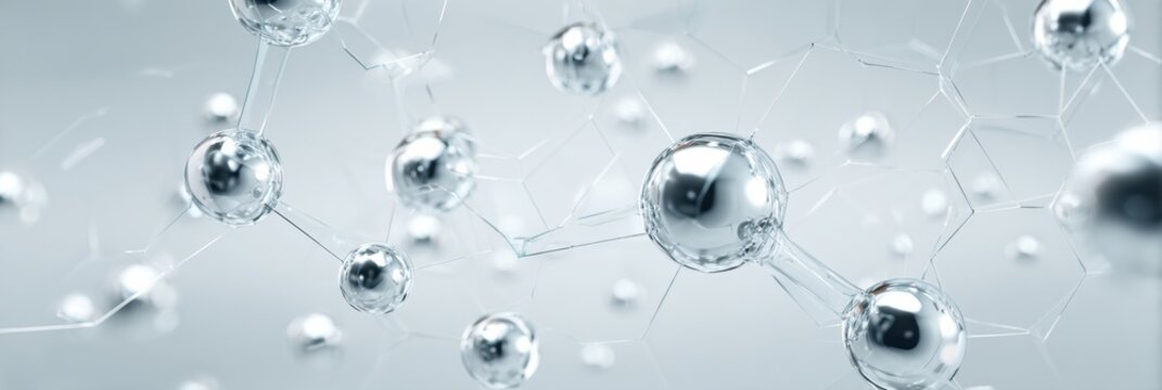 Molecular Structures Suspended in Space Depicting Scientific Exploration and Discovery