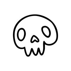 skull icon hand drawn