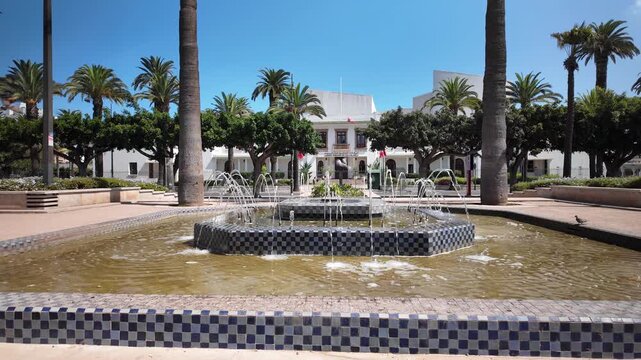 Fountain at Mohammed V Square Casablanca Morocco &ndash; City Landmark, September 10, 2025