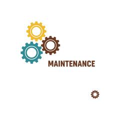 Wrench and Gear Maintenance Symbol