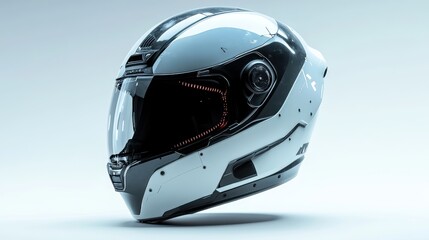 Fototapeta premium Modern Motorcycle Helmet, Studio Shot