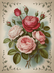 Lush Peony Arrangement on Olive Green