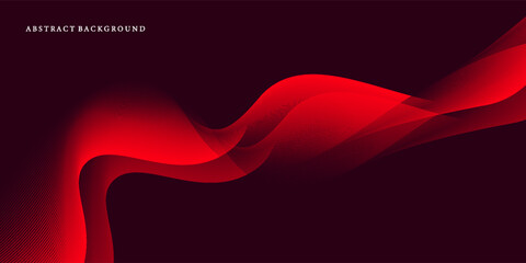 Black background and red wave